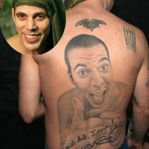 Steve O Halloween Temporary Tattoo back costume