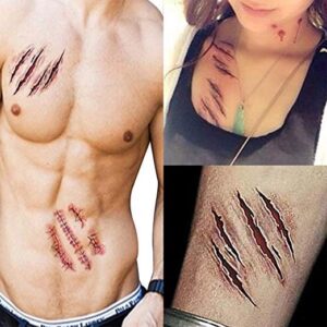 Body Scar Tattoo Temporary Stickers 60 designs