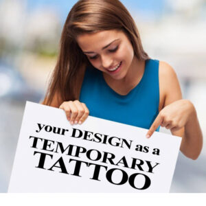 Custom Fake Tattoos for businesses schools sports teams