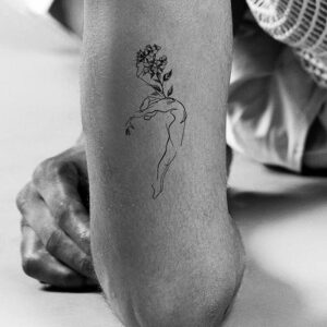 Woman Abstract Temporary Tattoo Fake Tattoos