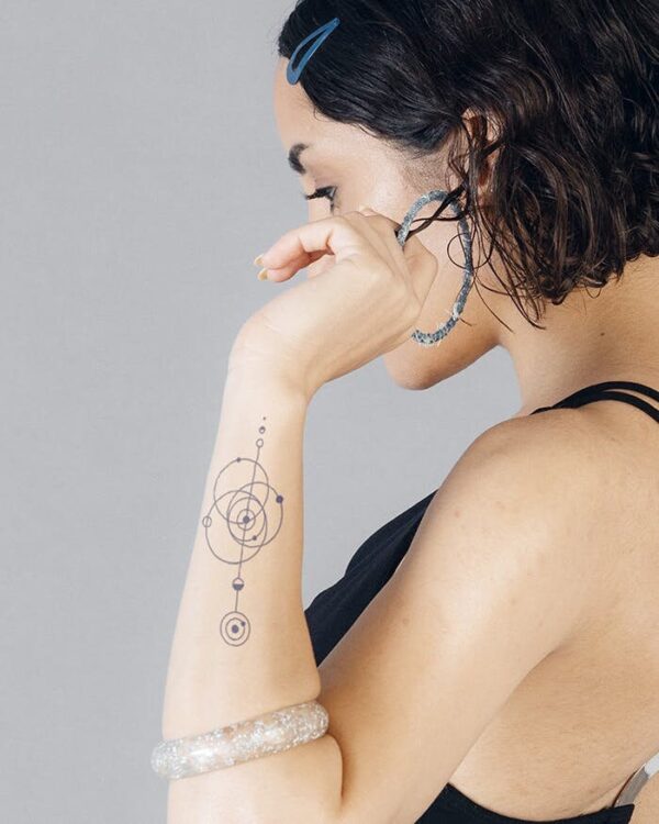 Astrological temporary tattoo