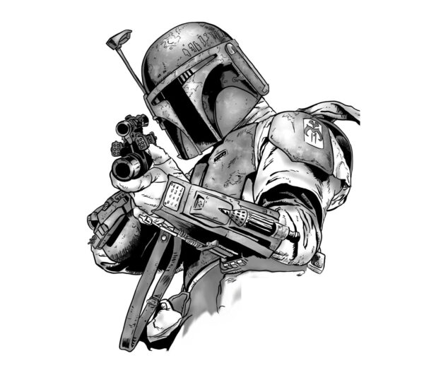 Boba Fett temporary tattoo