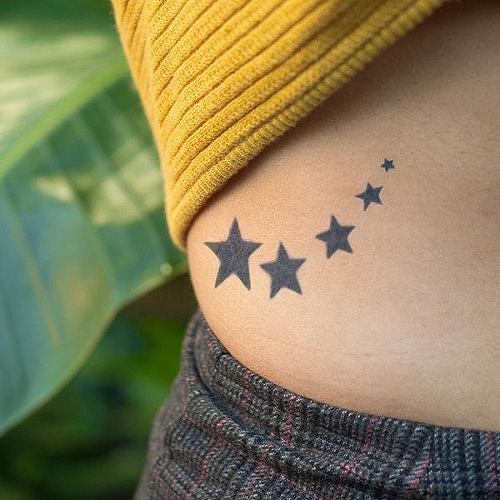 Stars temporary tattoo