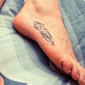 Feather Design Temporary Tattoo