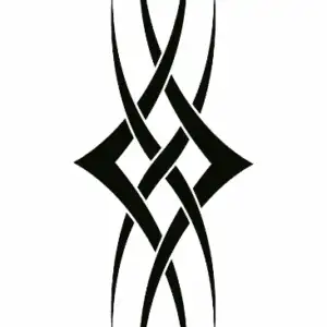 A Black Tribal Fake Tattoo Design