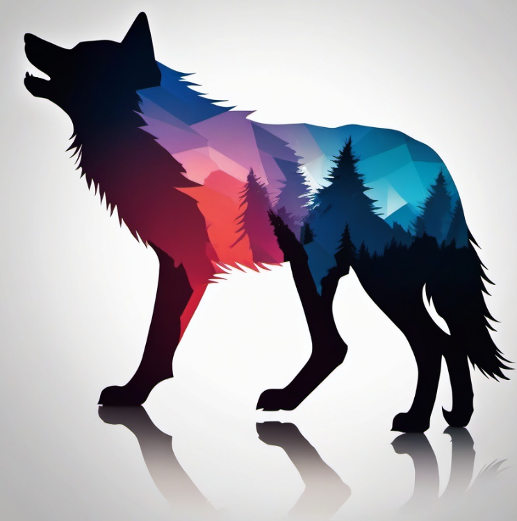 Cool wolf design