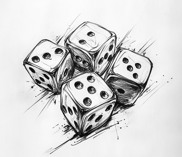 Dice tattoo design