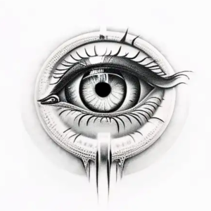 Eye fake tattoo design