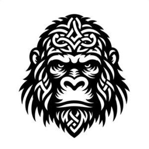 Gorilla Fake Tattoo design