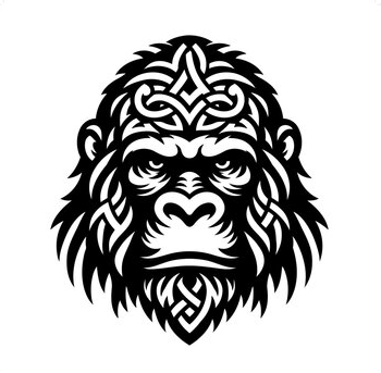 Gorilla tattoo design