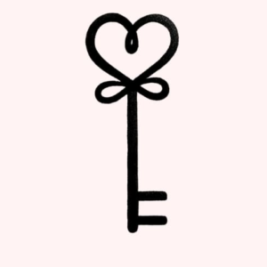 Heart Key Fake Tattoo design