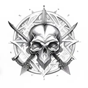 Skull Fake Tattoo Design