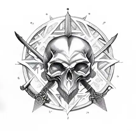 Skull tattoo design