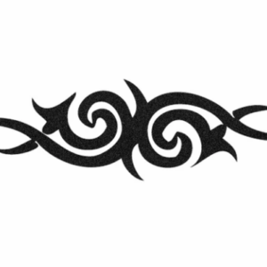 Tribal curve fake tattoo design