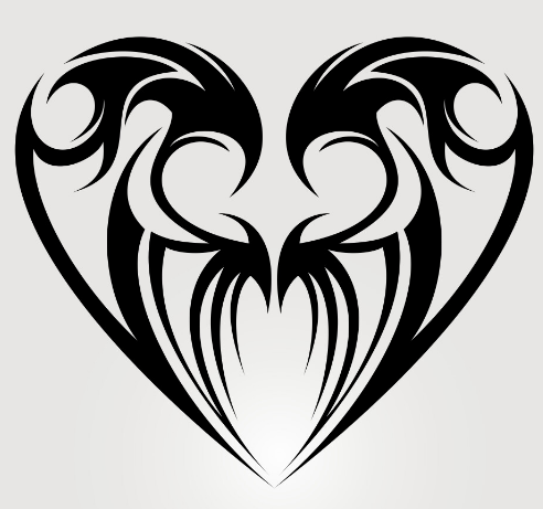 Tribal heart love design