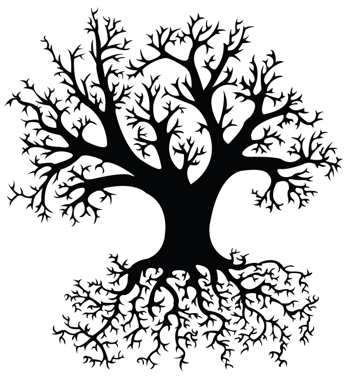 Tribal tree tattoo design