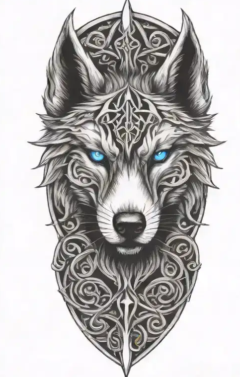 Wolf tattoo design