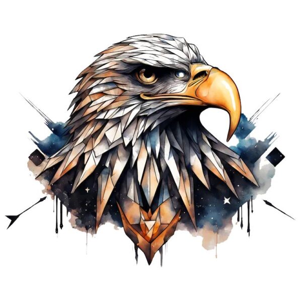 Bald eagle tattoo design