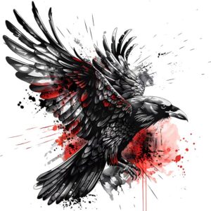 Black Crow Fake Tattoo