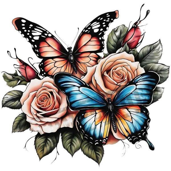 Butterflies tattoo design