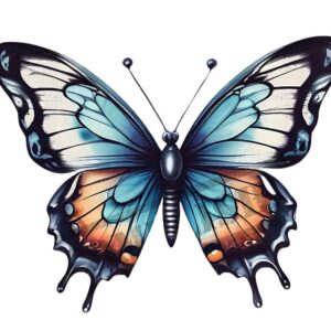 Butterfly Design Fake Tattoo