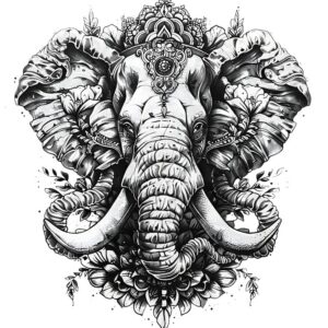 Elephant Fake Tattoo