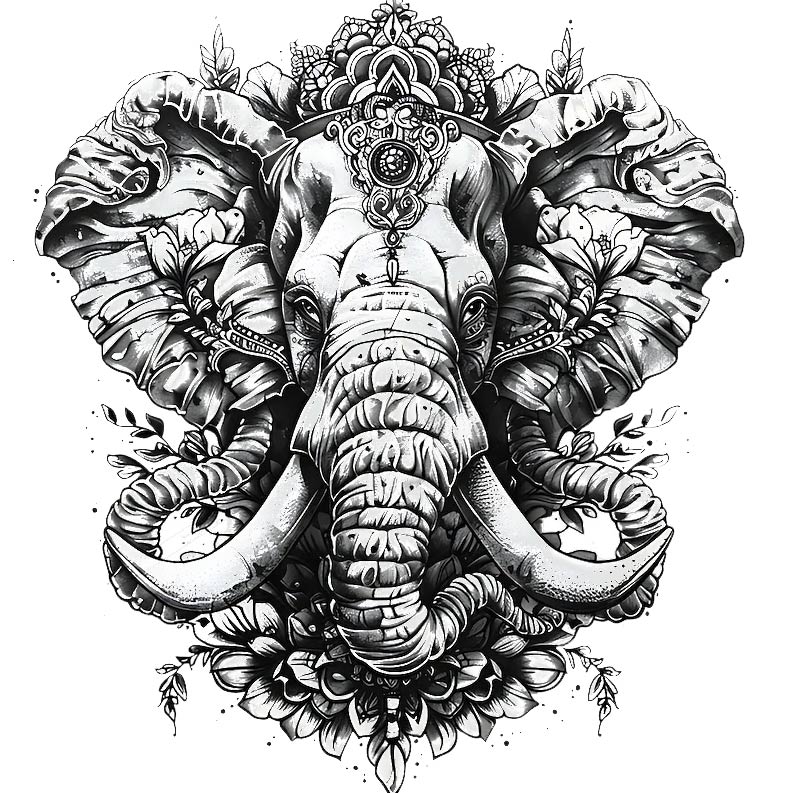 Elephant tattoo design