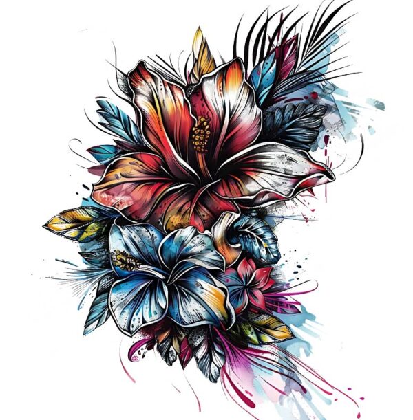 Flower tattoo design