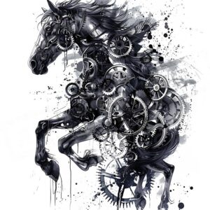 Horse Fake Tattoo Design