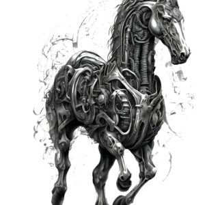 Horses Fake Tattoo Design