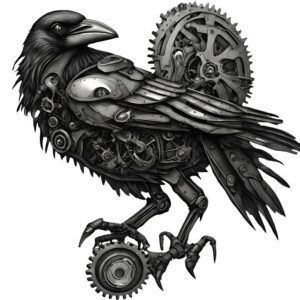 Raven Fake Tattoo Design