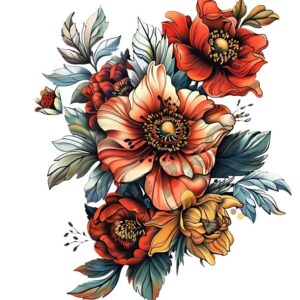 Rose Fake Tattoo Design