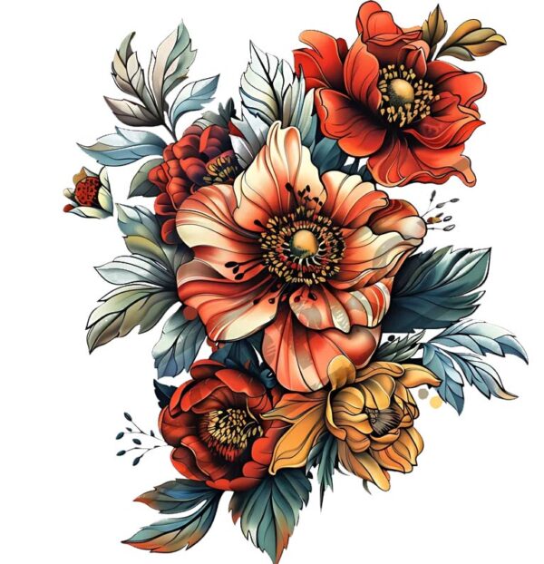 Rose tattoo design