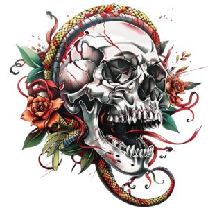 Skull Fake Tattoo Design