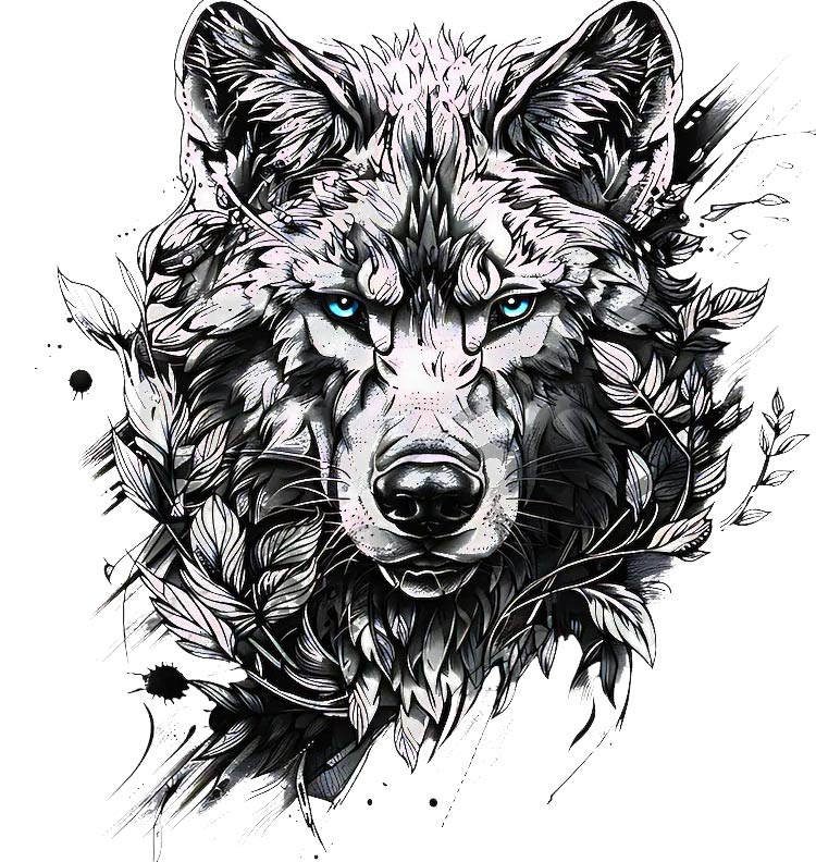 wolf tattoo design